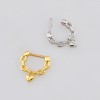 CHAIN LINKED DANGLING HEART LOCK DESIGN SEPTUM CLICKER RING 316L SURGICAL STEEL